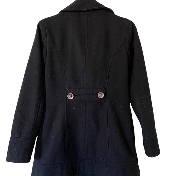 BLACK BUTTON UP COAT SIZE SMALL SWS - Picture 4 of 8
